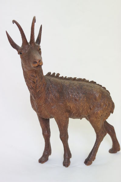 Antique carved chamois