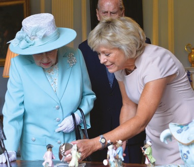 The Queen with Hilary Kay Antiques Roadshow expert