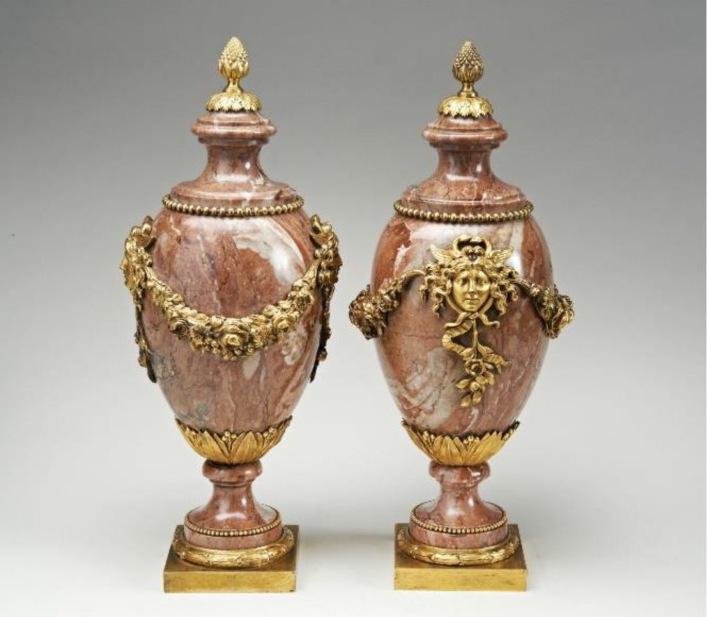 Louis XVI Sarrancolin Vases 