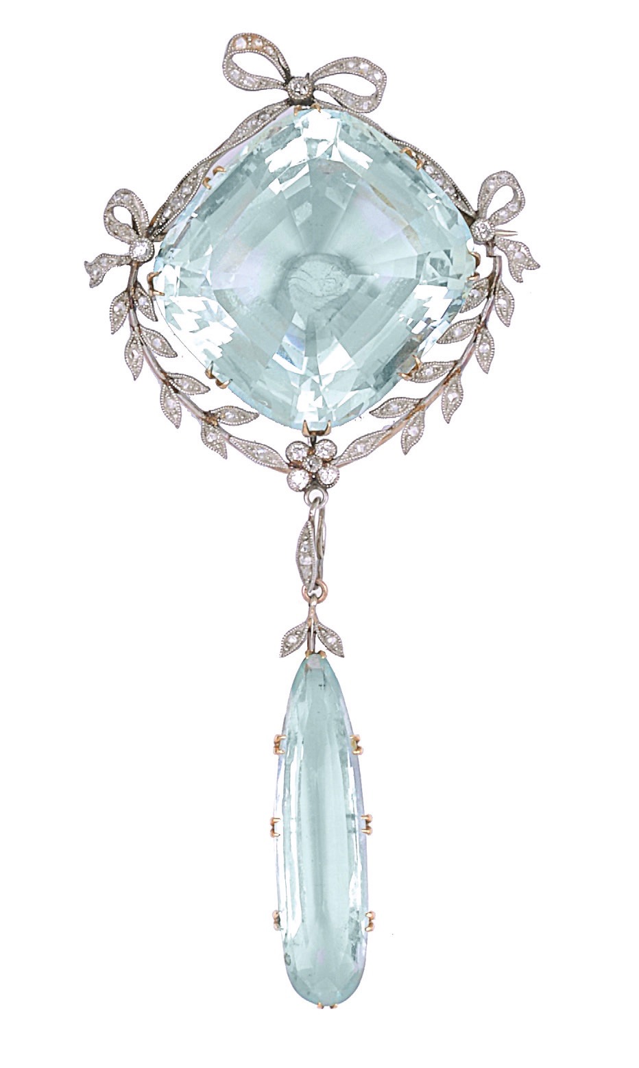 antique aquamarine brooch