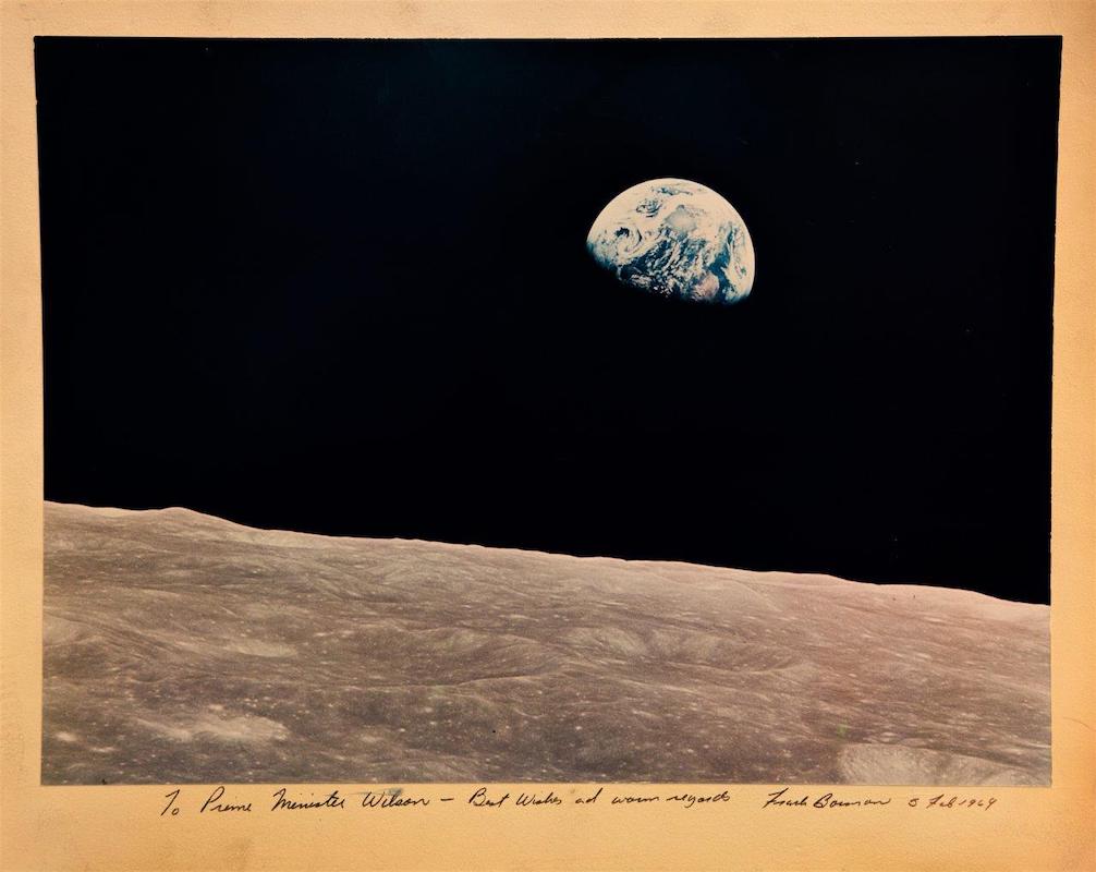 hotograph by Frank Borman, NASA astronaut and Commander of Apollo 8