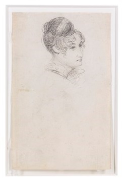 A pencil sketch by John Constable of his wfe