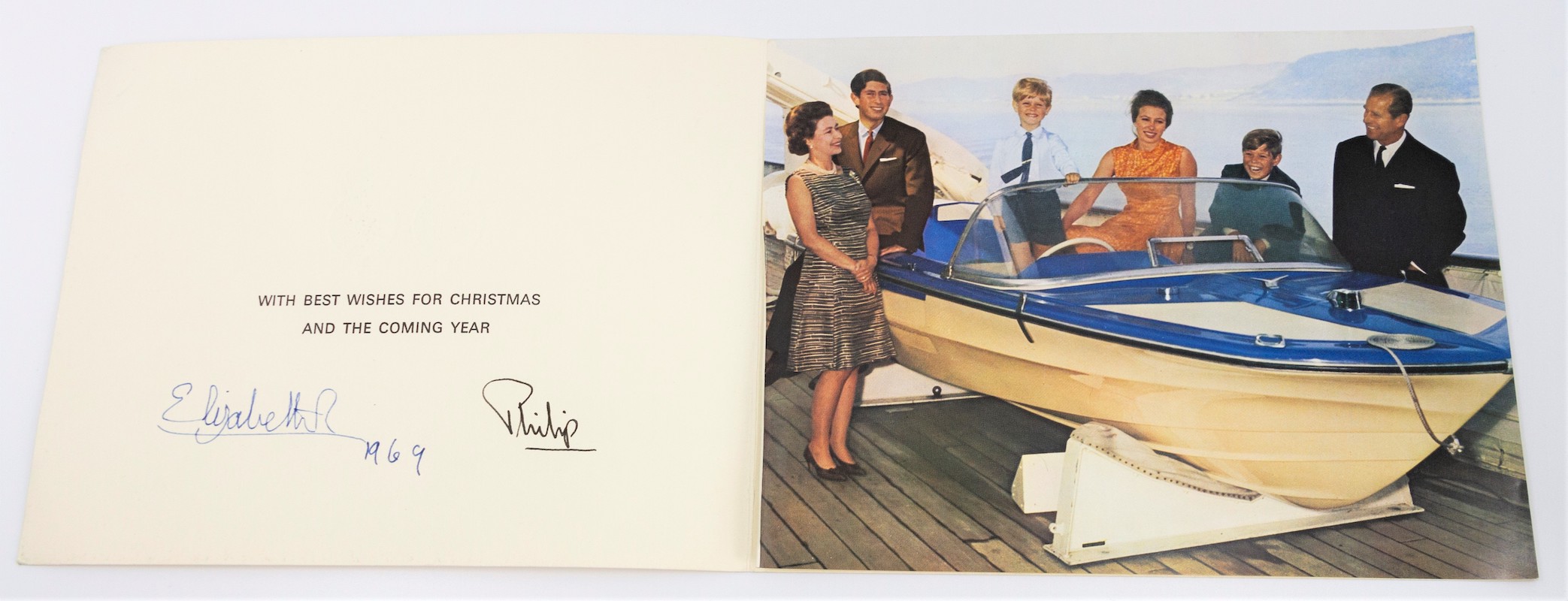 Christmas card from royal family to Harold Wilson