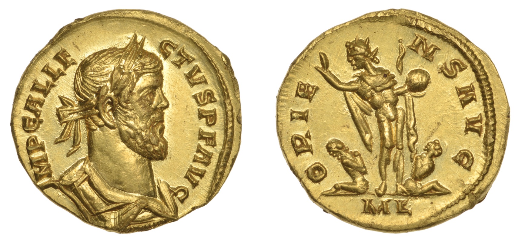 an aureus - a gold coin of ancient Rome